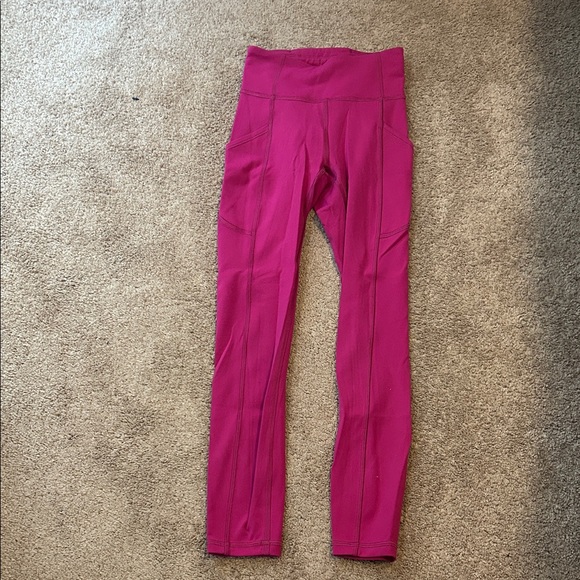 Lululemon Ripened Raspberry Leggings With Pockets Size 0 - Picture 1 of 3